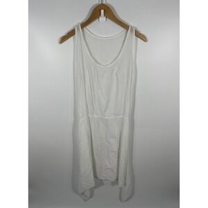 Euro Summer Resort Coastal Minimalist Womens Midi Dress ONE SIZE‎ White Vacation